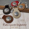 H.N.Z Key Chain nskh-003 Suede Concho Turquoise Native American Keychain,