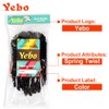 YEBO Spring Twist Hair 4 Packs Spring Twists 8 Inch