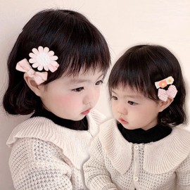 BIANHUAN Baby Hair Clip, Baby Hair Clip, Ribbon, Flower, Bite Clip, For Kids, Girls, Kids, Hair Accessories, Cute, Stylish, Hair Ornament, Hair Clip, 10-piece Set, Present, Gift, Birthday