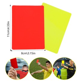 Paifeancodill Football Referee Card,Soccer Warning Cards 2Pcs Disciplinary Cards Yellow and Red Card Football Referee Red and Yellow Card of Football Referee Tool for Football Matches for Competition