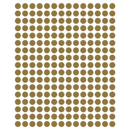 714 Klebepunkte, 10 mm, gold, aus PVC Folie, wetterfest, Markierungspunkte Kreise Punkte Aufkleber