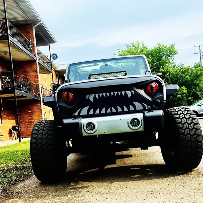 Beast Eyes Headlight Decals, Eye Decals for Jeep Headlights, Round