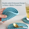 Colinda Silicone Drink Coasters with Holder, Set of 6, for