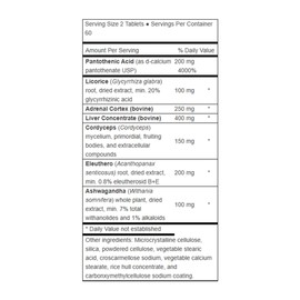 Advanced Bionutritionals Advanced Adrenal Factor – Adrenal Support Supplement – Non-GMO, Gluten-Free, Vegan – 120 Tablets