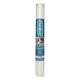 Con-Tact Brand Duraliner Shelf Liner, Non-Adhesive and Multi-Use Drawer Liner, Made of Vinyl, Waterproof Liner, 24" x 10', Clear Ribbed