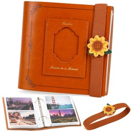 240 Pockets Photo Album For Polaroid Pictures, The Perfect Instax Mini Compatible Photo Book To Store Picture Or Trading, Instax Wide Photos Album For Women Girls(Sunflower)