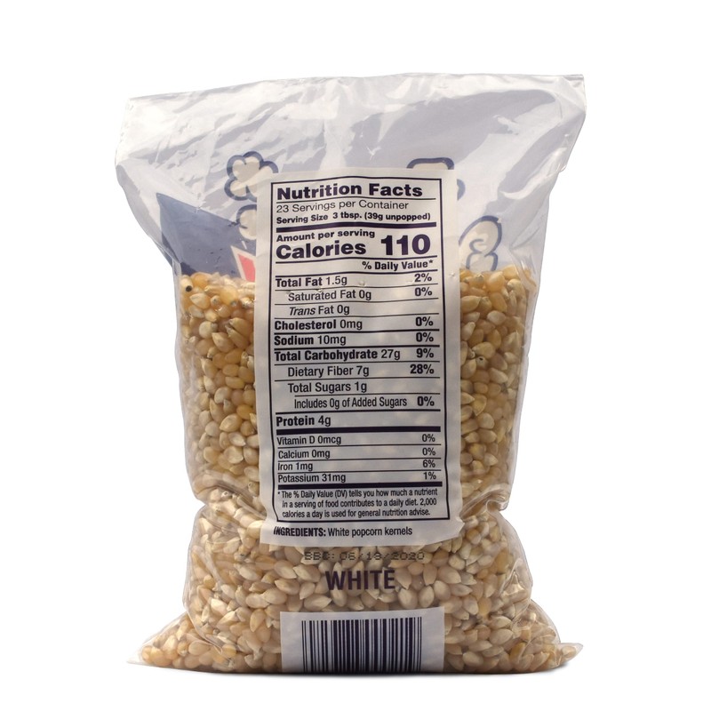 Snappy White Popcorn Kernels, 2 lbs