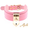 Umiwe Women's Choker, Collar, Padlock, Ring, Necklace, Fashionable, Cute Accessory,