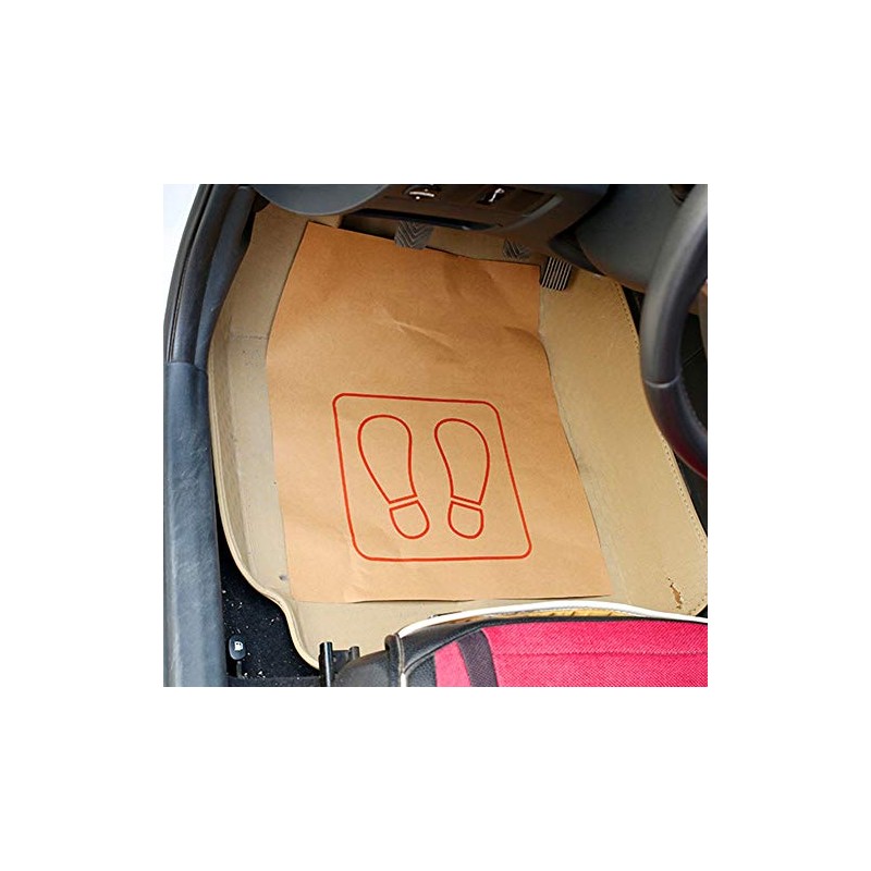 Moyishi Disposable Automotive Interior Protection Floor-Mate Eco-Barrier Recycled Paper Mat,Set