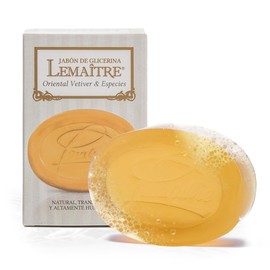 LEMAITRE Glycerin Soap - Vegan Transparent Bar, Gentle Cleanse, Vegan Bar, Cruelty-Free, Fragrances & Skin care for Women, Men (3.17 Ounce (Pack of 1), Oriental Vetiver and spice)