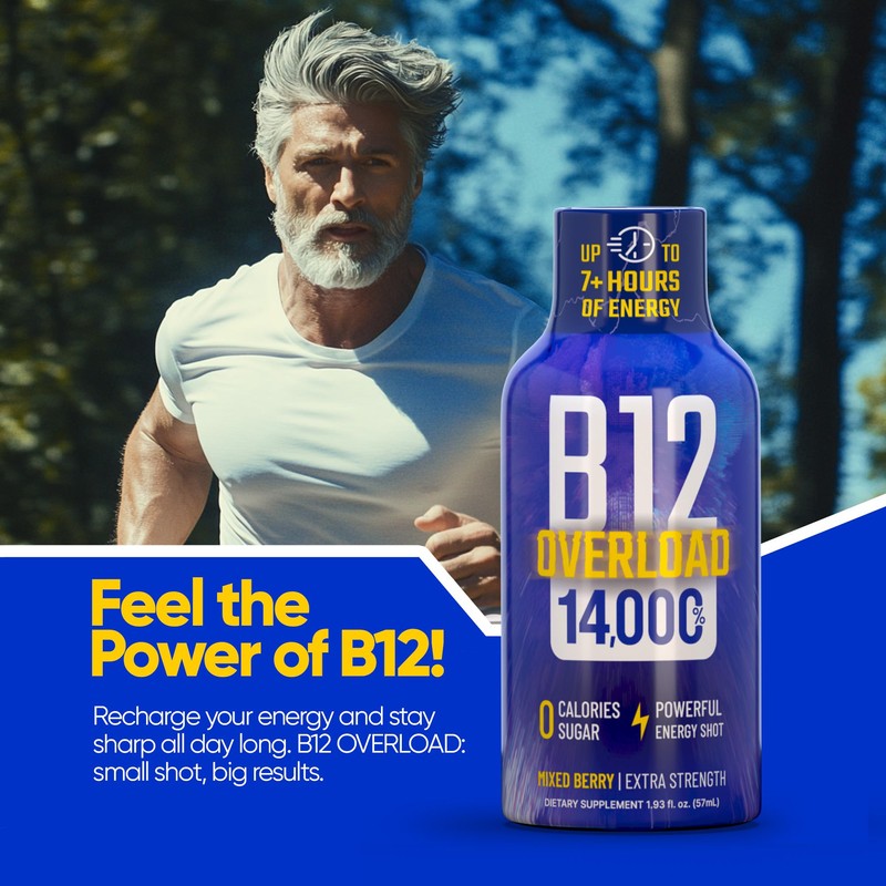 B12 Overload Energy Shots Mixed Berry - 24pk Shots