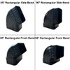 TopHomer Black Gutter Downspout Elbow-Rain Gutter Downspout Extension Connection For