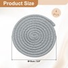 sourcing map 4 Pcs Round Braided Placemats, 5.9" Woven Placemats