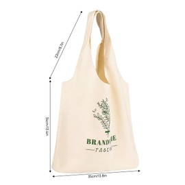 2 Paquetes de Bolsas de Lona de un Hombro para las Niñas, Las Bolsas de Algodón Reutilizables Mercancía, de Gran Capacidad Bolsas de la Compra de Comestibles, Casual Bolsa de Hombro (2 Paquetes-A)