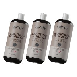 Kit 3 Shampoo Alquitrán De Hulla Control Psoriasis Caspa 1lt