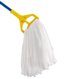 MATTHEW CLEANING Looped-Open Disposable Industrial Wet Mop Head 1.25'' Universal Headband Non-Woven Commercial Mop Head Replacement for indoor&outdoor Use,Floor Cleaning String Mop Head Refill 3 Pack