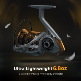 KastKing Verus Spinning Fishing Reel, Size 4000, Silver, 6.2:1