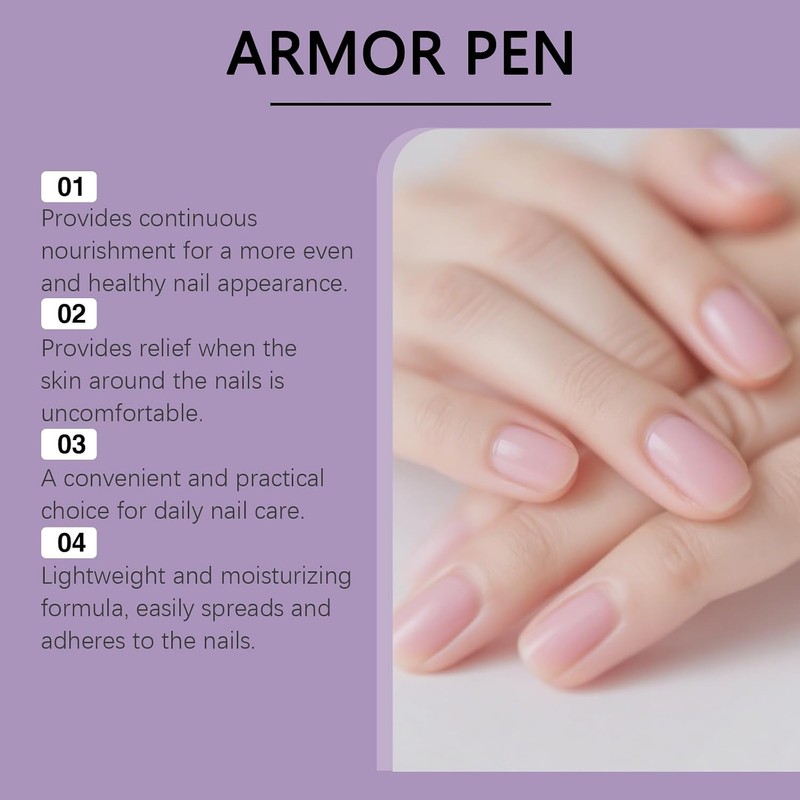Pluma hidratante para tratamientos de uñas, para cutículas dañadas, con