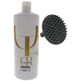 Oil Reflections Luminous Reveal Shampoo 33.8 oz and M Hair Designs Silicone Scalp Brush (Bundle)