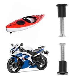 YINETTECH 12 Pcs M5 Fountain Nuts Set Stainless Steel Hex Socket Screws Well Nuts Screw Fixing Accessories Kit for Motorcycle Kayak Canoe