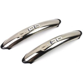lfdhcn Bicycle Mudguard, Road Bike Mudguard 700C Vintage Bicycle Retro Bicycle Fixed Gear Bicycle Mudguard 700C Bicycle Accessories Silver Aluminium Alloy Bicycle Mudguard