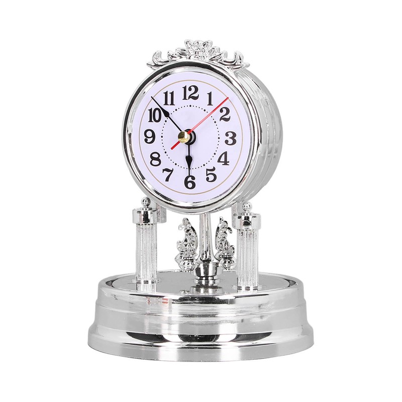 Desk Clock European Style Quiet Environment Internal Rotation Home Decoration