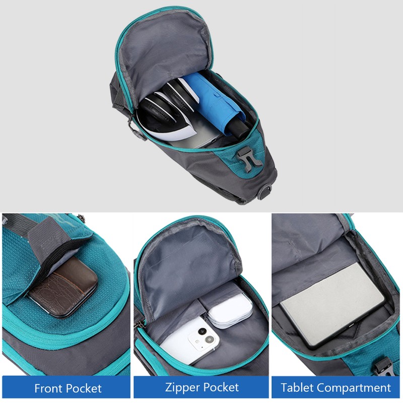 Men Sling Backpack Chest Crossbody Bag Shoulder Bag Travel Sports