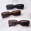 IKANOO Retro Rectangle Sunglasses for Women Men Small Square Frame