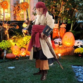 Pirate Hat Head Scarf | Cosplay Waist Belt Headband | Soft Accessory for Dress Up Parties, Stage Performances, and Role-Playing