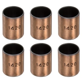 sourcing map Sleeve Bearings 14mm Bore x 16mm OD x 20mm Length Plain Bearings Wrapped Oilless Bushings for Sliding Parts of Machinery, 6pcs