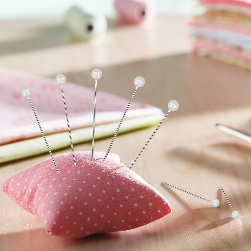 200 Pcs Pearl Headed Pins for Flowers, Wedding, Quilting &