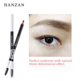 HANZAN Waterproof Eye Brow Eyeliner Eyebrow Pen Pencil Makeup Cedar Wood Cosmetic Tool (EB02 DARK COFFEE)