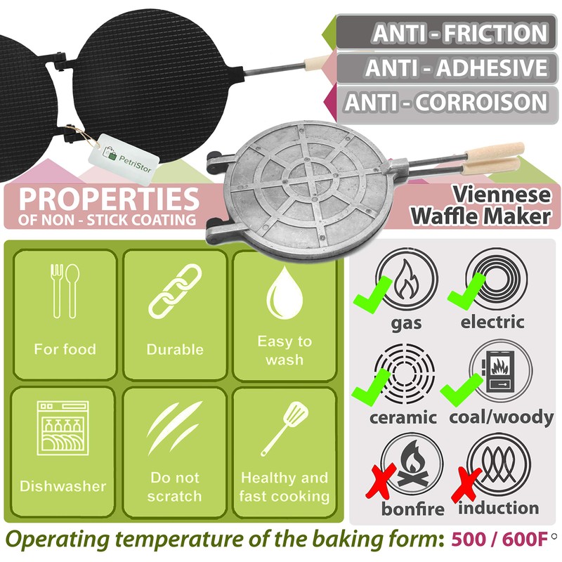 Waffle Maker round form Non-stick - Waffle Cone Maker -