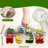 8 Compartment Transparent Plastic Snack Storage Container with Lids, Divided