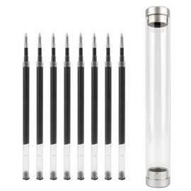 8 Pieces Replaceable Ballpoint Pen Refills Work for Most Brands Pens with Smooth Writing,Free-Flowing German Ink with Medium 0.5mm Ballpoint Tip