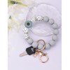 Donouzair Silicone Beaded Wristlet Keychain,Key Ring Bracelet Key Chain Cute