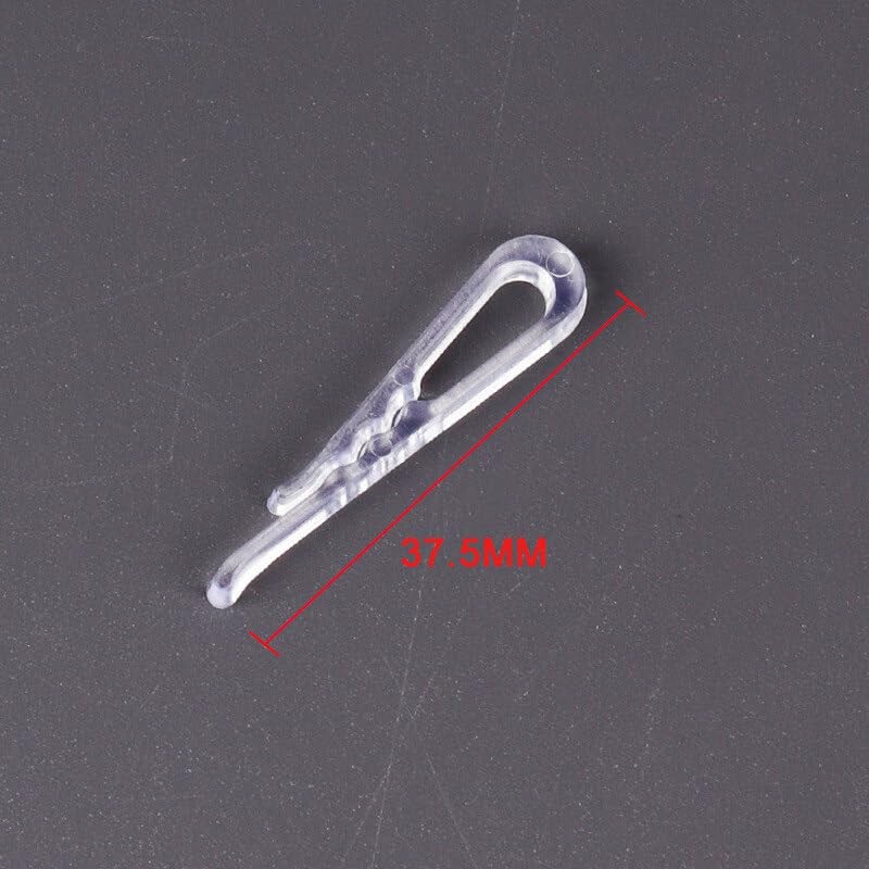 50PCS U Shape Clear Plastic Alligator Clips Shirt Folding Clips