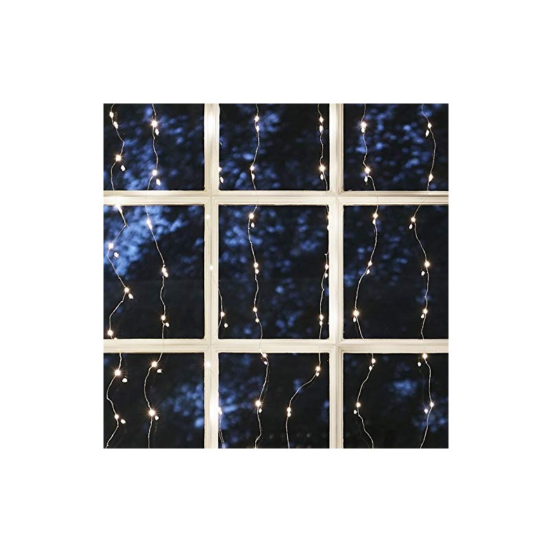 Lights4fun 200 Micro LED Light Curtain Warm White 2 m