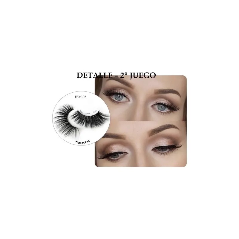 Pestañas Magnéticas Maquillajes Reutilizable Super Suave 8x1