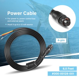 Bzumperyz 000-00128-001 Power Cable 4-pin Power Cord Fit for Simrad NSX Models 3007 3009 3012 3015 for Power in, Power Control Bus and External Alarm (6.5 Feet)
