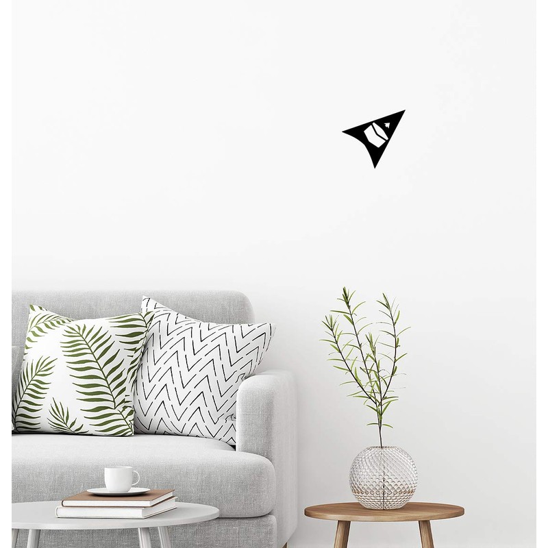 Qibla Direction Pointer (2pk) - Wall/Ceiling Decal Sticker (S005M) (Black)