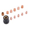 12Pcs Plasma Electrode Cutter Tips Kit, Brass Plasma Cutting Consumable