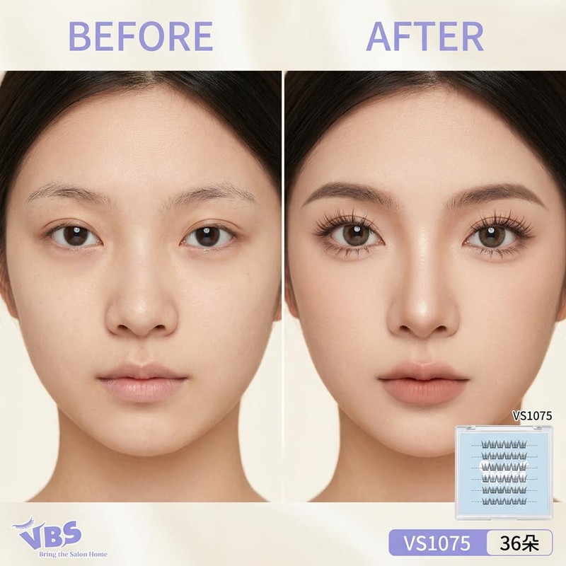 VBS self-adhesive eyelashes 10mm Beauty | Natural Lash Clusters for