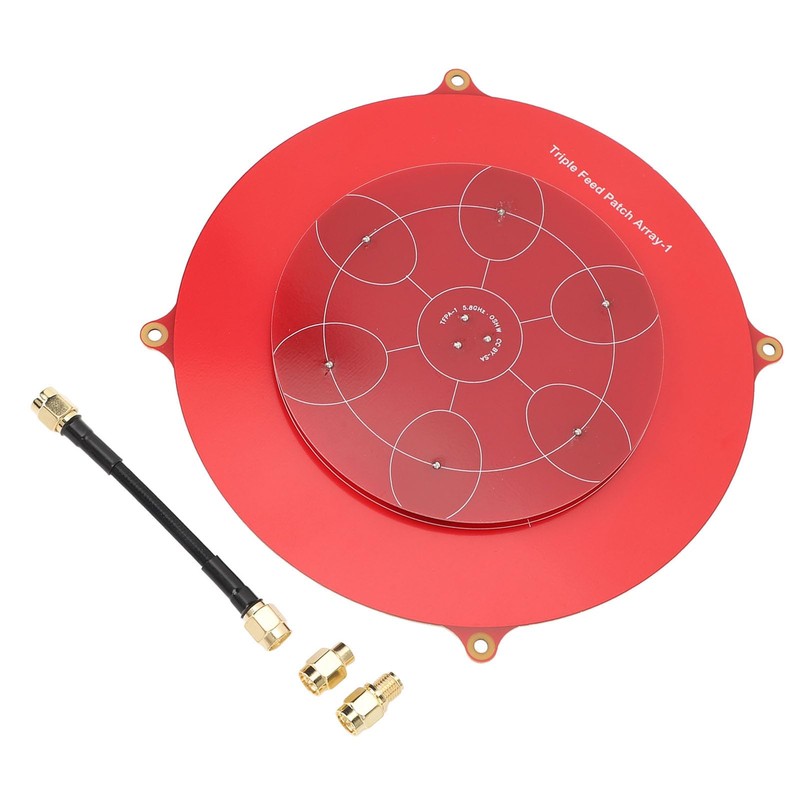 Triple Feed Patch Antenna 5.8Ghz PCB Red Color Fixed Wing