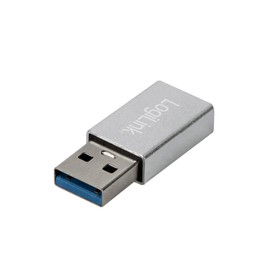 LogiLink USB 3.2 Gen1 Type-C Adapter, USB-A (Male) to USB-C (Female), Silver