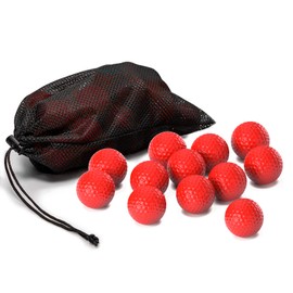 JAYA 12 Pack Foam Golf Practice Balls, Realistic Feel and Limited Flight, Soft for Indoor or Outdoor Training