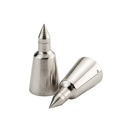 (28 mm) Metal Pole Tip Galvanised with Nails (Pack of 2)