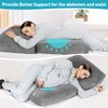 Pregnancy Pillow for Stomach Sleepers, 45.3 Inch Pregnancy Massage Pillow