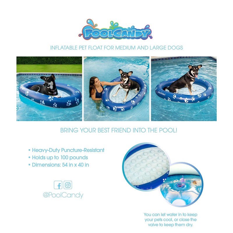 PoolCandy Inflatable Pet Float - Easy Set Up Doggy Pool