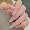 Prensado Largo En Uñas Cuadradas Francesas Uñas Postizas de Acrílico